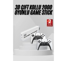 yeni nesil 3D 4K 2000 Oyunlu Game Stick Oyun Konsolu Çift Konsol