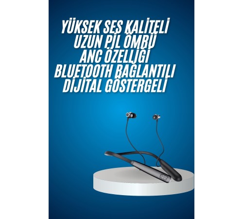 Bluetooth Kulaklık Şarj Göstergeli 100 Saat Şarj Kapasiteli Sporcu Kulaklık