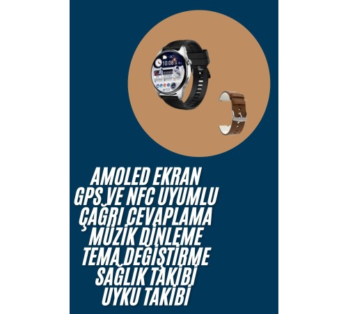 2025 Model Akıllı Saat Titreşimli Uyku ve Sağlık Takibi NFC ve GPS Uyumlu