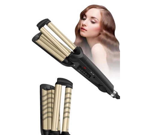 Profesyonel Seramik Kaplama Saç Şekillendirici Wag Maşa Isı Ayarlı