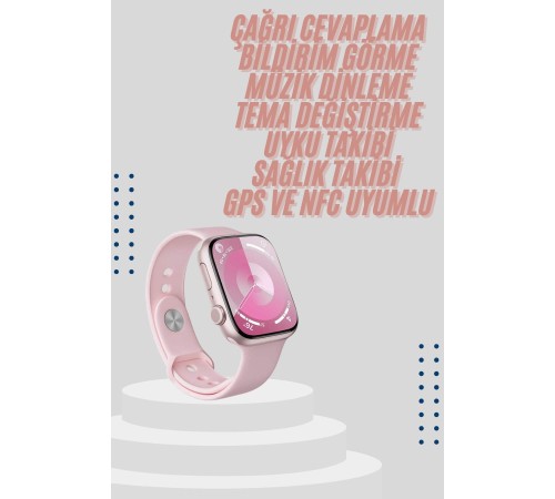 Kadınlara Özel Yeni Nesil Pembe Amoled Ekran Ultra Akıllı Saat 49MM