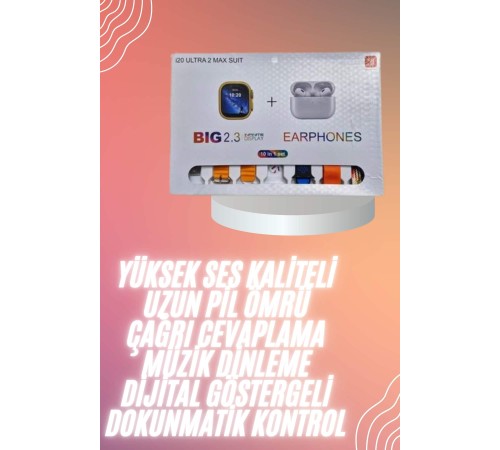 Yeni Nesil 7 Kordonlu Arama Bildirim Özellikli Kulaklık Hediyeli Akıllı Saat