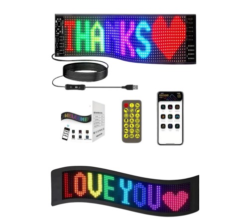 Matrix Led 16x192 Cama Yapışan Telefon Kontrollü Panel Dijital Ekran Kumandalı Matrix Led 16x192 Cama Yapışan Telefon Kontrollü Panel Dijital Ekran Kumandalı