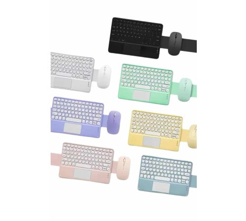 Bluetooth Touchpad Klavye Ultra İnce Taşınabilir Q Klavye