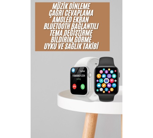 1.83 İnç Akıllı Saat Android ve İOS Uyumlu Çağrı Cevaplayabilen Adımsayar GPS Takibi