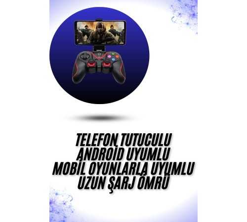 Yeni Nesil X3 Gamepad Android Uyumlu Telefon Tutucu Özellikli Joystick
