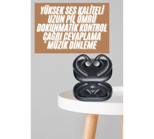 Bluetooth Kulaklık Küpeli Uzun Pil Ömrü Yüksek Ses Kaliteli Dijital Göstergeli