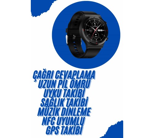 Akıllı Saat Yeni Nesil Üç Kordonlu Nabız Ölçer Çağrı Cevaplama