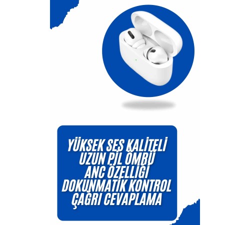 Bluetooth Kulaklık Kulak İçi Silikonlu Stereo Yüksek Ses Kaliteli Dokunmatik