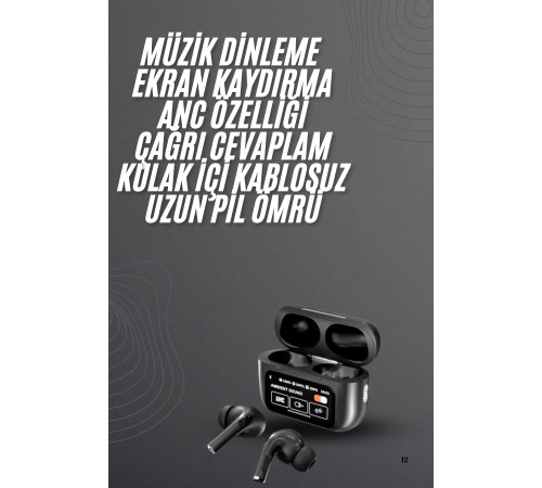 Yeni Nesil Pro Ekranlı Bluetooth Kulaklık 5.0 Bluetooth