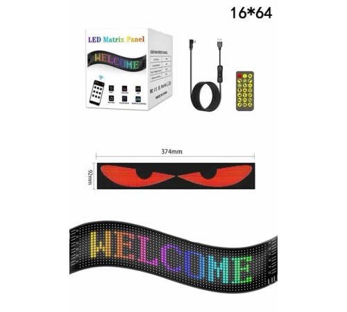Led Panel 16*64 Led Uzaktan Kumandalı Telefon Kontrollü LED Ekran