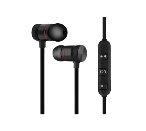 Sports Mıknatıslı Siyah Bluetooth Kulaklık Kablolu Uzun Pil Ömrü