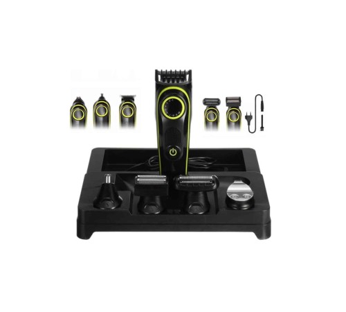 5 Başlıklı Şarjlı Tıraş Makinesi Led Ekran Saç Sakal Ense Tıraşına Uygun Bakım Seti