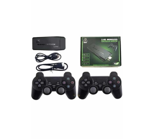 4k Game Stick Oyun Konsolu 2.4g Kablosuz Çift Kol Nostaljik Oyunlar