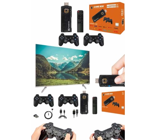 Game Box Android Tv 36500 Oyunlu Atari 5g 8k HDR Ultra HD 64 GB