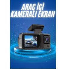 Ekranlı Sürüş Kaydedici DVR Ön ve Arka Kameralı Full HD Çözünürlüklü