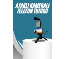 Video Making Kit Telefon Tutucu Vlog Video Mini Led Işıklı