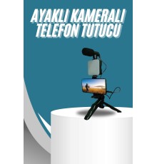 Video Making Kit Telefon Tutucu Vlog Video Mini Led Işıklı