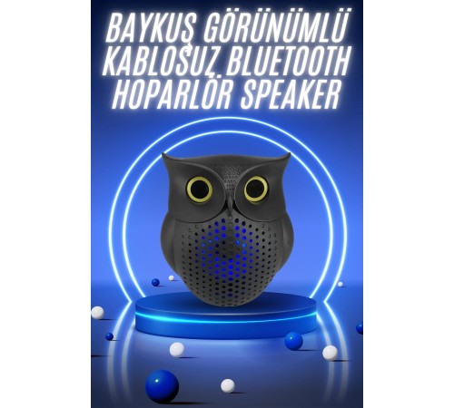 Müzik Çalar Bluetooth Hoparlör Speaker 5.0 Kablosuz Baykuş Görünümlü
