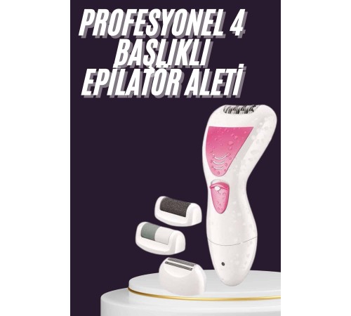 4 Başlıklı Lazer Öncesi Kısaltma Epilasyon Aleti Epilatör Çok Amaçlı