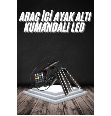 RGB Işıklı Araç İçi Aydınlatma Kumandalı 12'li Led Işık Renk Değiştirebilen