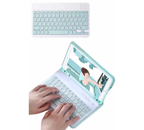 Uyumlu Kablosuz Bluetooth Şarj Edilebilir Mini Q Klavye