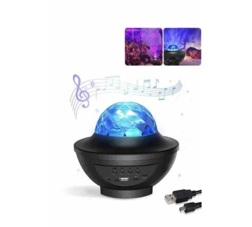 Masa ve Gece Lambası Renkli Projektör Işıklı Disko Topu Bluetooth Hoparlör Masa ve Gece Lambası Renkli Projektör Işıklı Disko Topu Bluetooth Hoparlör