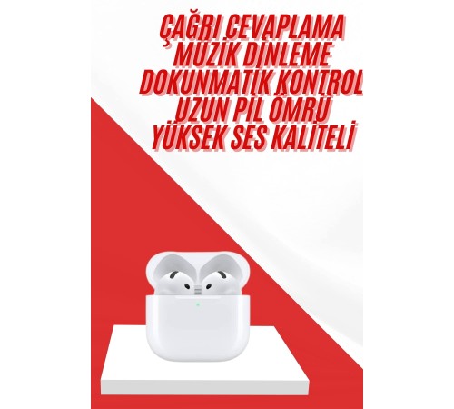 4.Nesil Bluetooth Kulaklık Yüksek Ses Kaliteli Dokunmatik Kontrol Özellikli