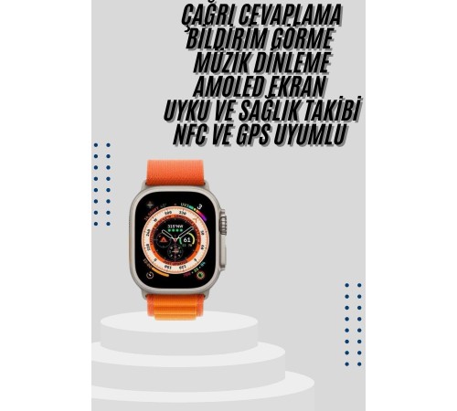 Akıllı Saat Bleutooth Bağlantılı Akıllı Saat Amoled Ekran 49 MM