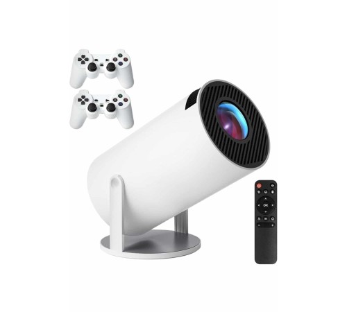 4K Wireless Çift Kollu Kumandalı Oyun Projeksiyonu Retro Video Oyunu