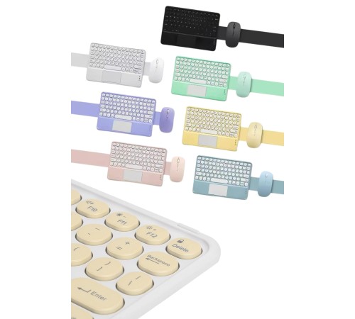 Bluetooth Touchpad Klavye 10.9 inch Kablosuz Wifi Q Klavye Slim