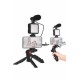 Telefon Tutucu Mini Mikrofonlu Tripod Vlog Çekim Video
