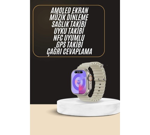 Uyku ve Sağlık Takibi Yapabilen GPS Uyumlu Plastik Kordonlu Akıllı Saat