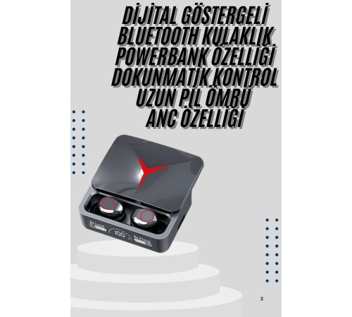 Kablosuz Bluetooth Kulaklık Powerbank Özellikli Göstergeli Hd Mikrofon