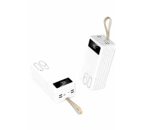 Powerbank 60.000 Mah Taşınabilir Şarj Hızlı El Fenerli Dijital Göstergeli