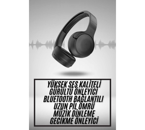 Yeni Nesil Kulak Üstü Bluetooth Kulaklık Type-C Girişli Yüksek Ses Kaliteli