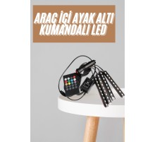 12'Lİ Şerit Led Işık RGB Sese ve Müziğe Duyarlı Araç İçi Ayak Altı