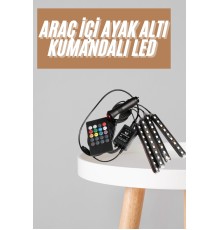 12'Lİ Şerit Led Işık RGB Sese ve Müziğe Duyarlı Araç İçi Ayak Altı