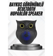 Bluetooth Hoparlör TWS Kablosuz RGB Işıklı Dekoratif Taşınabilir Baykuş