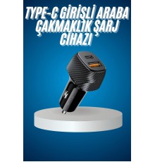 Araç İçi Hızlı Şarj Soketi 38W Oto Çakmaklık Type-C Araba Çakmaklık