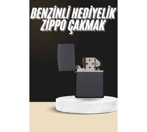 Erkeklere Özel Hediyelik Eşya Zippo Metalik Benzinli Çakmak Doldurulabilir