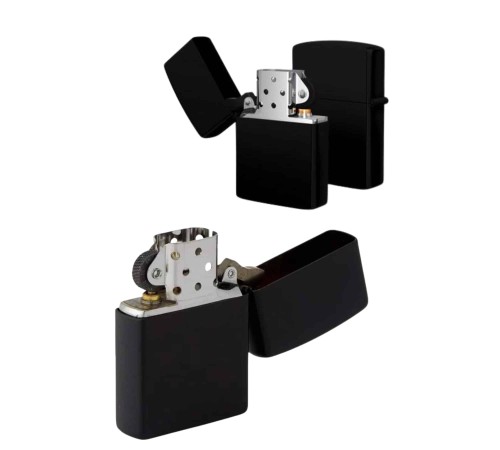 Siyah Kutulu Metal Çakmak Benzinli Hediyelik Eşya