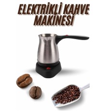 Elektrikli Cezve 800 Watt Paslanmaz Çelik Türk Kahve Makinesi Saplı