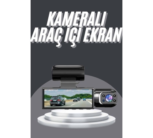 Video ve Fotoğraf Kaydedici Sürüş Kamerası Ön ve Arka Çift Kameralı