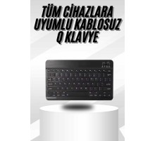 Kablosuz Bluetooth Bağlantılı Taşınabilir Q Klavye Tüm Cihazlara Uyumlu