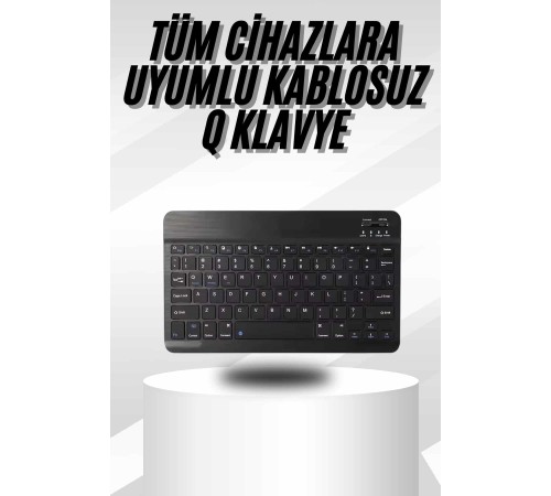 Kablosuz Bluetooth Bağlantılı Taşınabilir Q Klavye Tüm Cihazlara Uyumlu