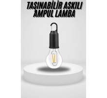 Taşınabilir Askılı Ampul Kamp Lambası Askılı Type-C Şarjlı Bahçe Lambası