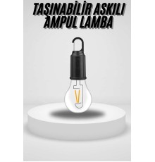 Taşınabilir Askılı Ampul Kamp Lambası Askılı Type-C Şarjlı Bahçe Lambası