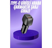 38W USB Type-C Girişli Oto Çakmaklık Araç İçi Hızlı Şarj Çakmaklık Şarj Aleti