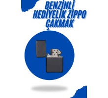 Siyah Kutulu Metal Çakmak Benzinli Hediyelik Eşya